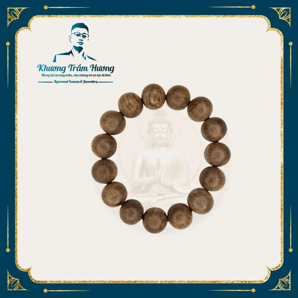 Vòng Trầm Hương Bông Quầng Việt Nam 14 Ly