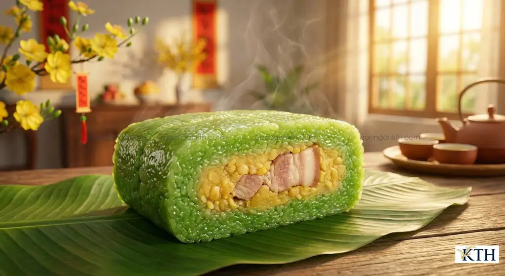 Bánh tét miền Tây gói bằng nếp lá An Giang dẻo rền thơm ngon không bị lại gạo