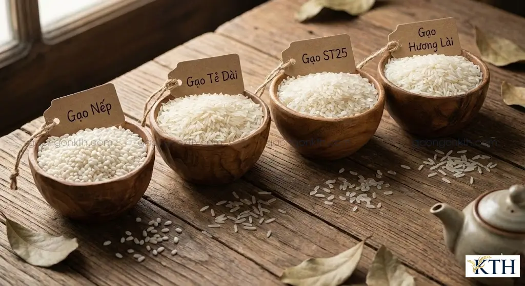 Các loại gạo từ thiện phổ biến: Gạo nở 404, Gạo thơm lài, Gạo ST25 chính hãng