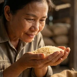 Cách nhận biết gạo thơm RVT chuẩn hạt thon dài trong suốt không bạc bụng