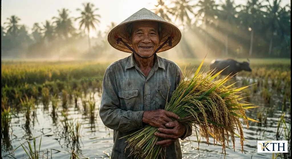 Cánh đồng lúa sạch Gạo Ngon KTH