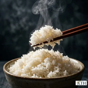 Cơm tấm Xuân Hồng sau khi nấu chín có độ tơi xốp, hạt cơm nở đều và không bị vón cục.