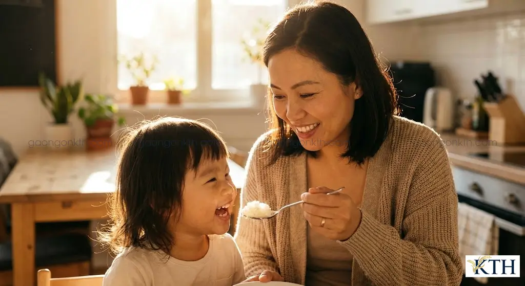 Gạo ST25 Organic an toàn cho bé ăn dặm và người già nhờ quy trình canh tác không hóa chất độc hại.