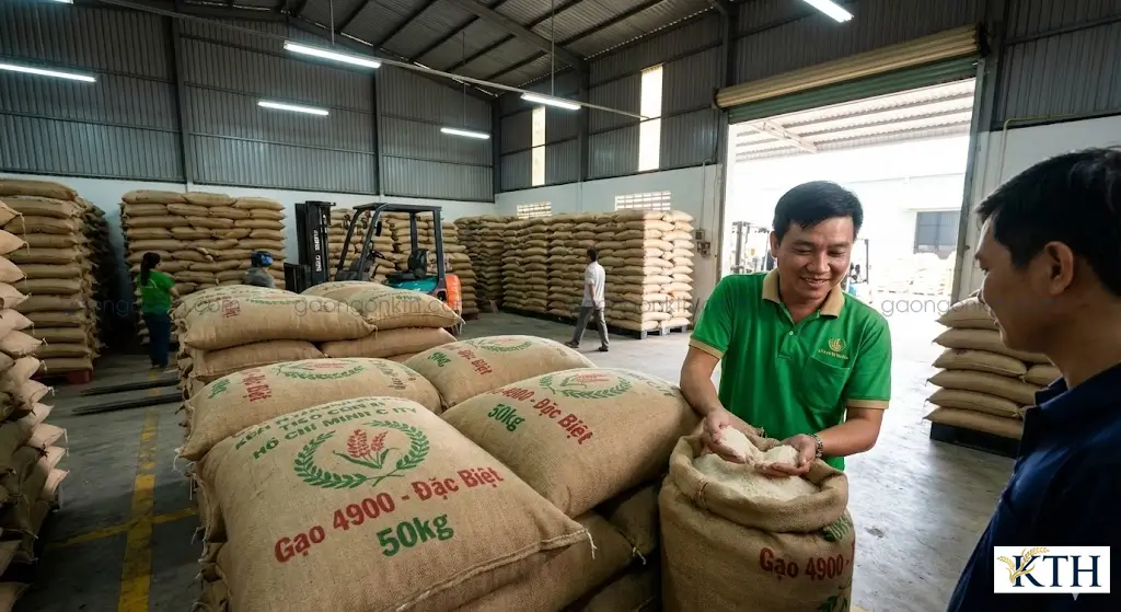 Kho gạo 4900 giá sỉ tại TPHCM, bao 50kg, nguồn hàng ổn định cho đại lý và từ thiện.