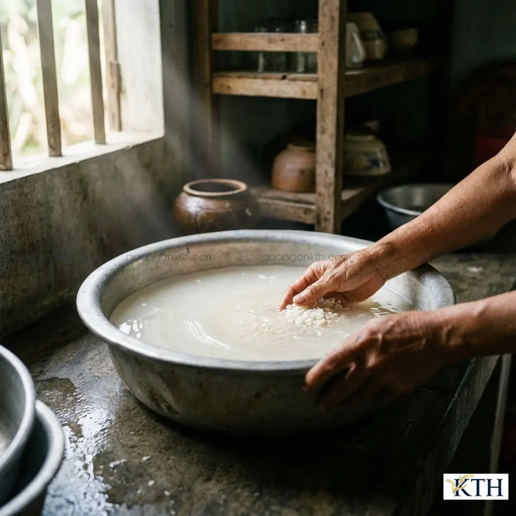 Kỹ thuật vo và ngâm gạo tấm Sa Mơ đúng cách để cơm nấu ra không bị nát, giữ được dinh dưỡng và độ xốp.