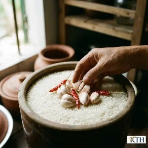 Mẹo bảo quản gạo Lài Miên bằng tỏi và ớt khô để chống mọt tự nhiên