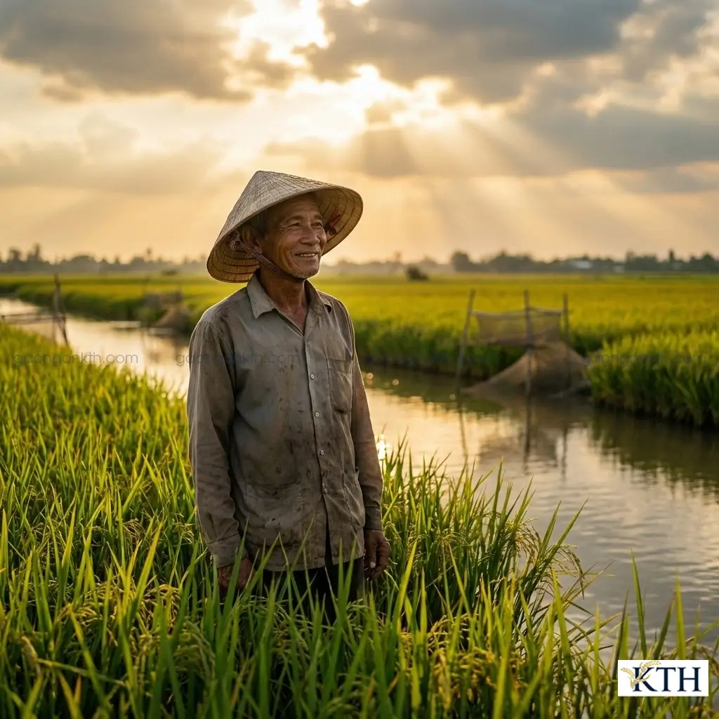 Mô hình canh tác lúa tôm Sóc Trăng tạo ra gạo tấm ST24 sạch hữu cơ không hóa chất bảo vệ thực vật.