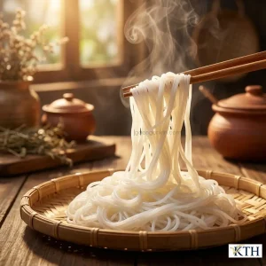 Sợi bún tươi làm từ gạo 6976 có độ dai trắng tự nhiên không dùng hàn the