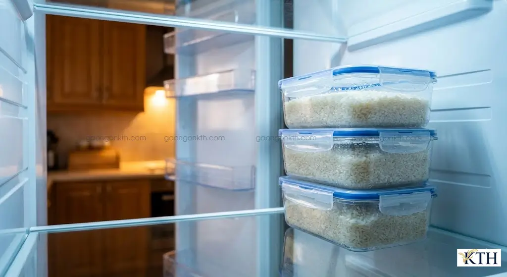 Bảo quản gạo trong ngăn mát tủ lạnh giúp tiêu diệt trứng mọt và giữ độ tươi ngon.