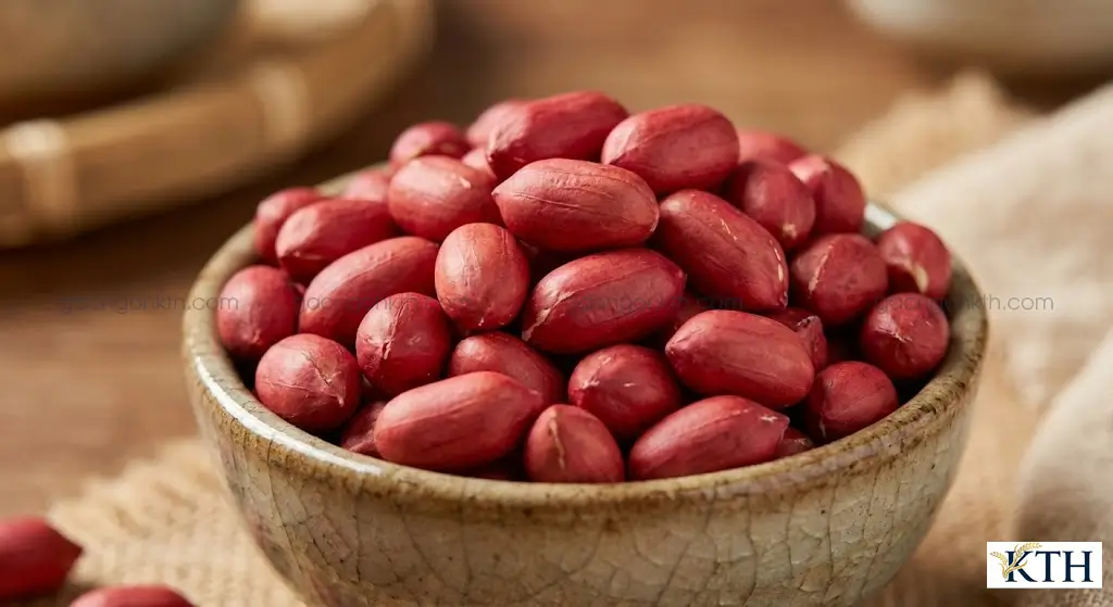 Hạt lạc đỏ (đậu phộng) vỏ căng bóng, không mốc, nguyên liệu nấu xôi lạc bùi béo.