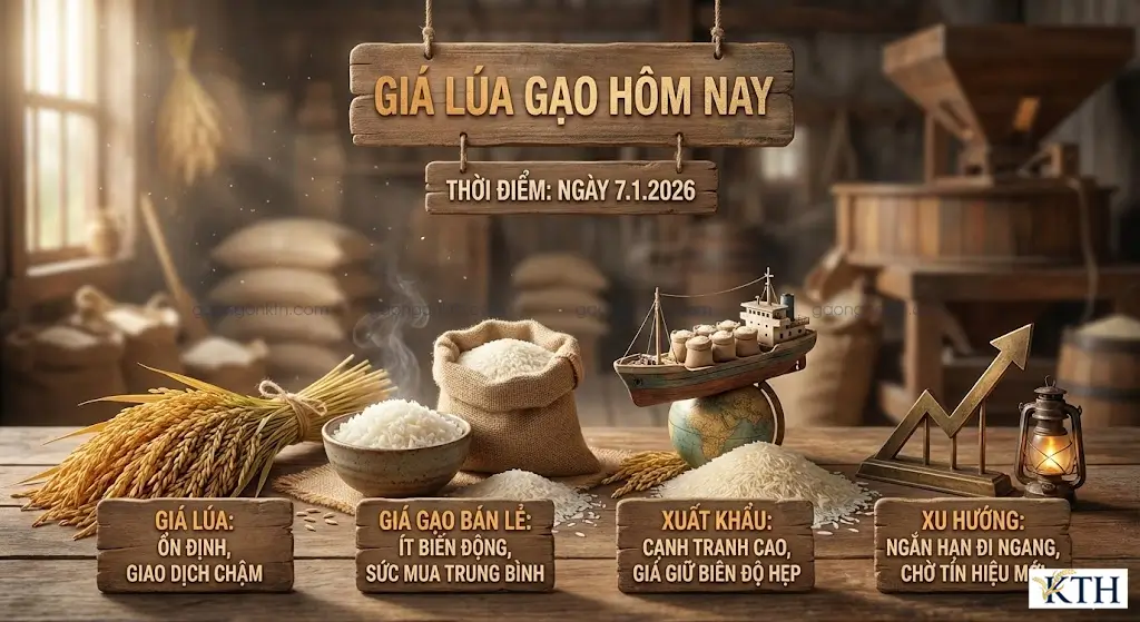 giá lúa gạo hôm nay 7/1/2026