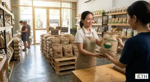 Kinh nghiệm mở đại lý gạo cấp 1 lợi nhuận cao, cách trưng bày gạo trên pallet chống ẩm mốc và thu hút khách hàng.