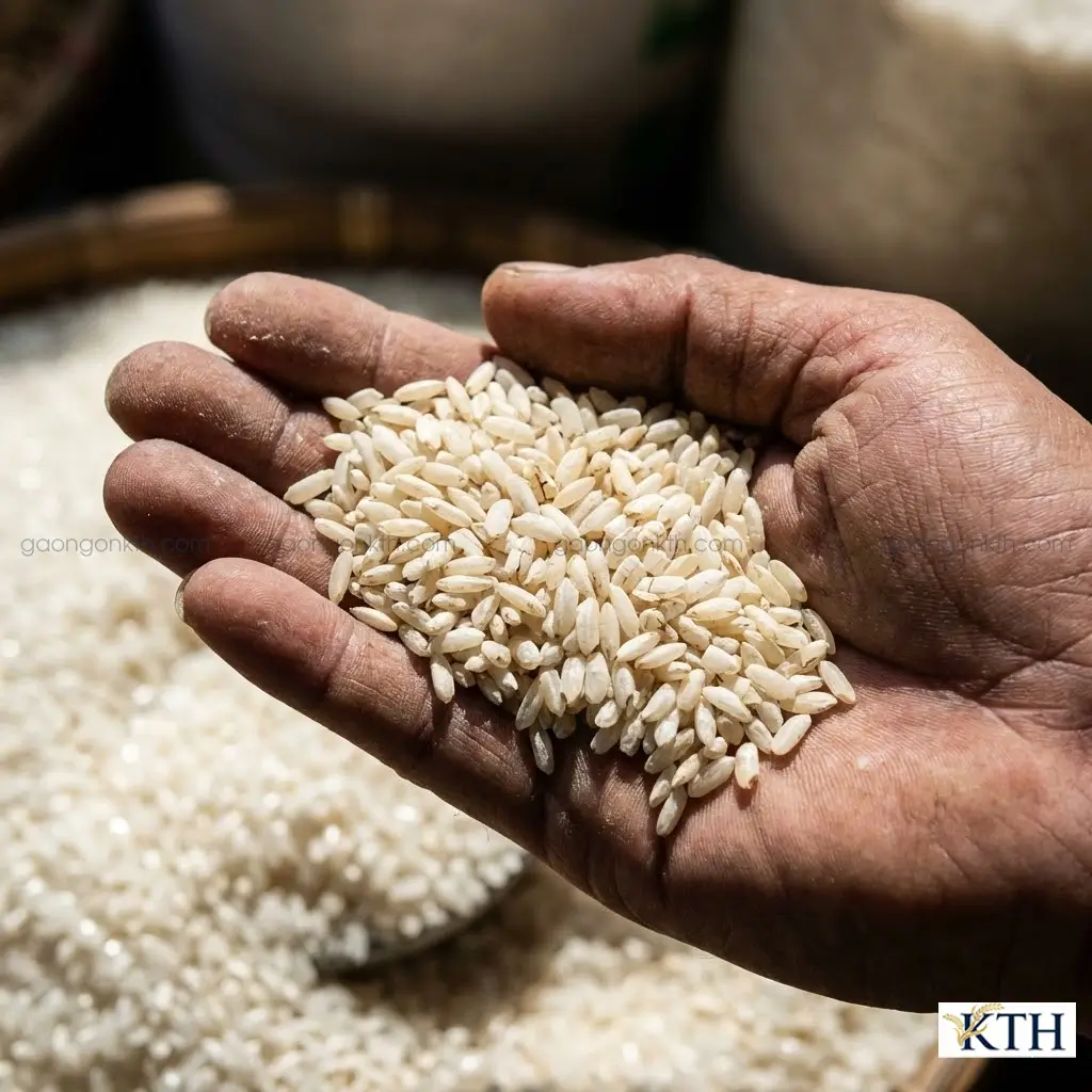 Cách phân biệt gạo cũ và gạo mới qua màu sắc và độ khô để làm bánh canh bột xắt.