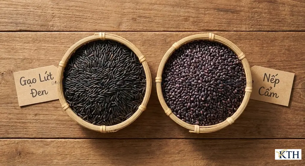 Cách phân biệt gạo lứt đen và nếp cẩm để giảm cân hiệu quả không bị nhầm lẫn.