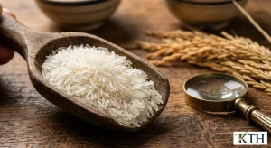 Hình ảnh minh họa kiểm định hạt gạo ST25 thật thon dài trắng trong không bạc bụng — Gạo Ngon KTH