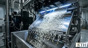 Hình ảnh minh họa dây chuyền máy tách màu gạo quang học Color Sorter hiện đại — Gạo Ngon KTH