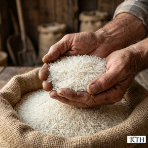 Hình ảnh minh họa đặc tính hạt Gạo Thơm Lài Đặc Biệt hạt dài bóng mượt thượng hạng — Gạo Ngon KTH