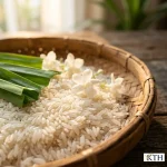 Hình ảnh minh họa đặc tính hạt Gạo Thơm Lài thon dài trắng trong thơm hương hoa lài tự nhiên — Gạo Ngon KTH