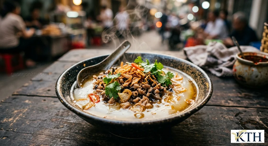 Hình ảnh minh họa bát bánh đúc nóng Hà Nội sánh quánh nhân thịt băm mộc nhĩ hành phi — Gạo Ngon KTH